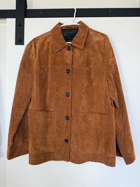 Zara Suede Button-Front Jacket